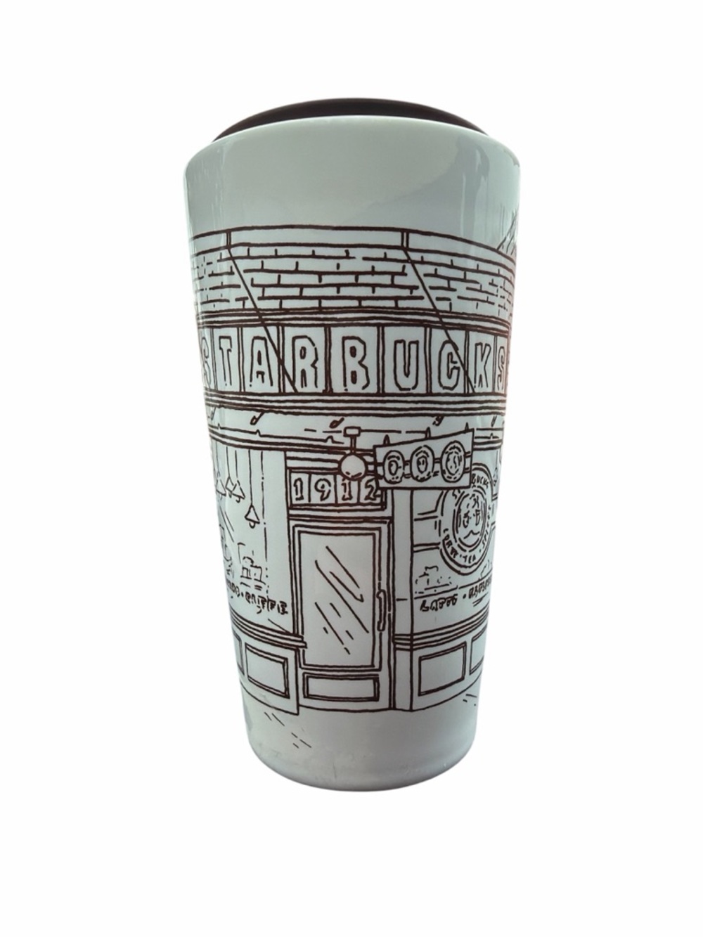 Starbucks Pike Place First Store Storefront Ceramic Travel Tumbler